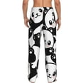 thumbnail image 3 of Xecao Seamless Pattern Cute Panda Men's Straight Lounge Pajama Pants: The Ultimate in Comfortable Sleepwear, 3 of 9