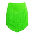 thumbnail image 4 of Daznico Flowy Fringe Asymmetrical Hem Boho Skirt with Tassel Details for Casual Outfit and Party Wear,Mardi Gras Clothing,Mardi Gras Skirt,S, 4 of 4