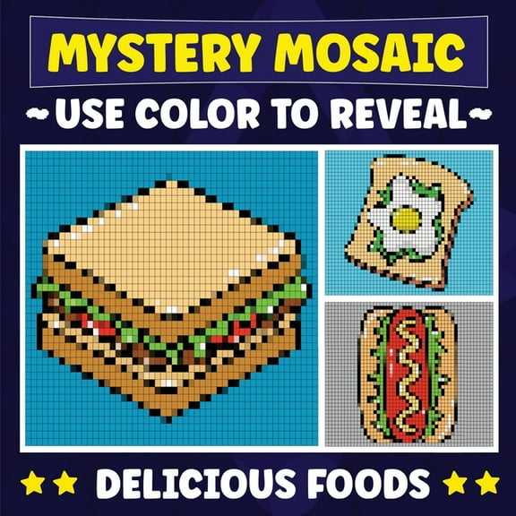 Mystery Mosaic: Delicious Foods, (Paperback)