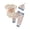 Beige, variant on Baby Boys USA Flag Romper Outfits "My First 4th Of July" Baby Short Sleeve Long Pants 3-Pieces Clothes Set With Hat 0-12M