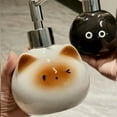 thumbnail image 2 of Ceramic Siamese Cat Hand Sanitizer Press Bottle Toilet Shampoo Shower Gel Packaging Bottle Dispenser For Liquid Soap, 2 of 9