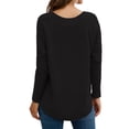 thumbnail image 6 of Hanerdun Women Knitted Sweater Female V-Neck Long Sleeve Pullover Black M, 6 of 6