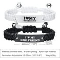 thumbnail image 5 of VNOX Heart Matching Couples Bracelets - Adjustable Braided I Love My Boyfriend Girlfriend Bracelets, Lovers His Hers Relationship Promise Bracelet Jewelry Anniversary Christmas Birthday Gifts, 5 of 5