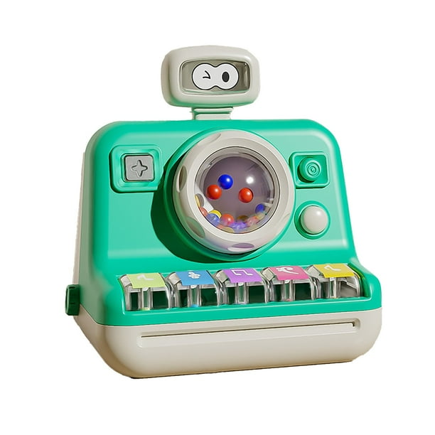 Piano de bebé Instrumentos Musicales Juguetes Cámara Temática Light Up Juguetes Interactivos para Niños Pequeños 1~3 Barriguita y Actividad Infantil