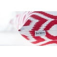 thumbnail image 5 of TreeWool (Pack of 2) Ogee Ikat Accent Decorative Cotton Throw Pillow Covers (16 x 16 Inches, Red), 5 of 6