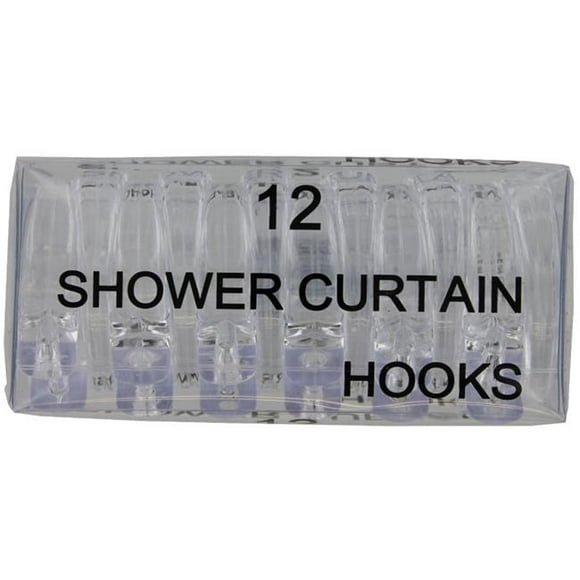 J And M Home Fashions 7625 Clear Shower Rings 12 Count