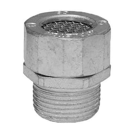 Appleton Electric IMC Drain, 3/4 in, Threaded, Aluminum, Plain, Silver CRN75