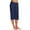 Navy, variant on VSSSJ Capri Pants for Women Summer Drawstring Elastic Waist Cotton Linen Lounge Trousers Relaxed Comfy Straight Wide Leg Cropped Pants with Pockets Coffee XXXL