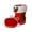 Watermelon Red, variant on YUEVE Glass Food Storage Containers with Lids Christmas Candy Boots With Small Holiday Cnady Bag Christmas Tree Ornament Christmas Stocking Mini Santa Boots For Fireplace