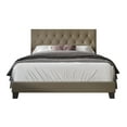 thumbnail image 3 of Home Design Omaha Queen Tufted Upholstered Panel Bed Frame, Gray Brown, Easy Assembly, 3 of 5