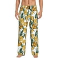 thumbnail image 2 of Kdxio Yellow Tulips Print Men's Sleep Pajama Pant Lounge Pants with Pockets, 2 of 8