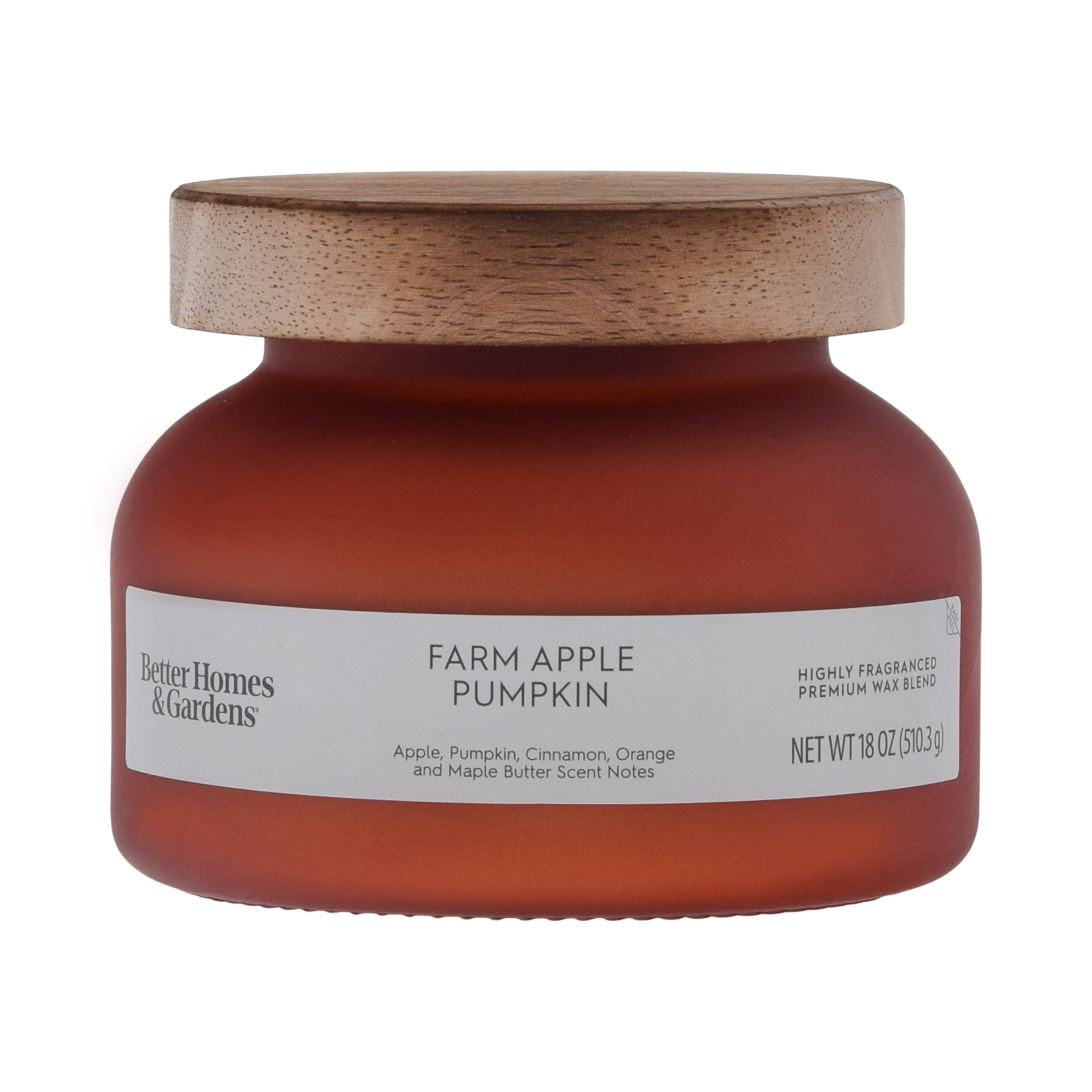 (4 pack) Better Homes & Gardens Farm Apple Pumpkin 18oz Scented 2-wick Candle