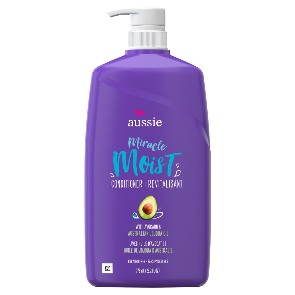 Aussie Miracle Moist Conditioner with Avocado, Paraben Free, 26.2 oz