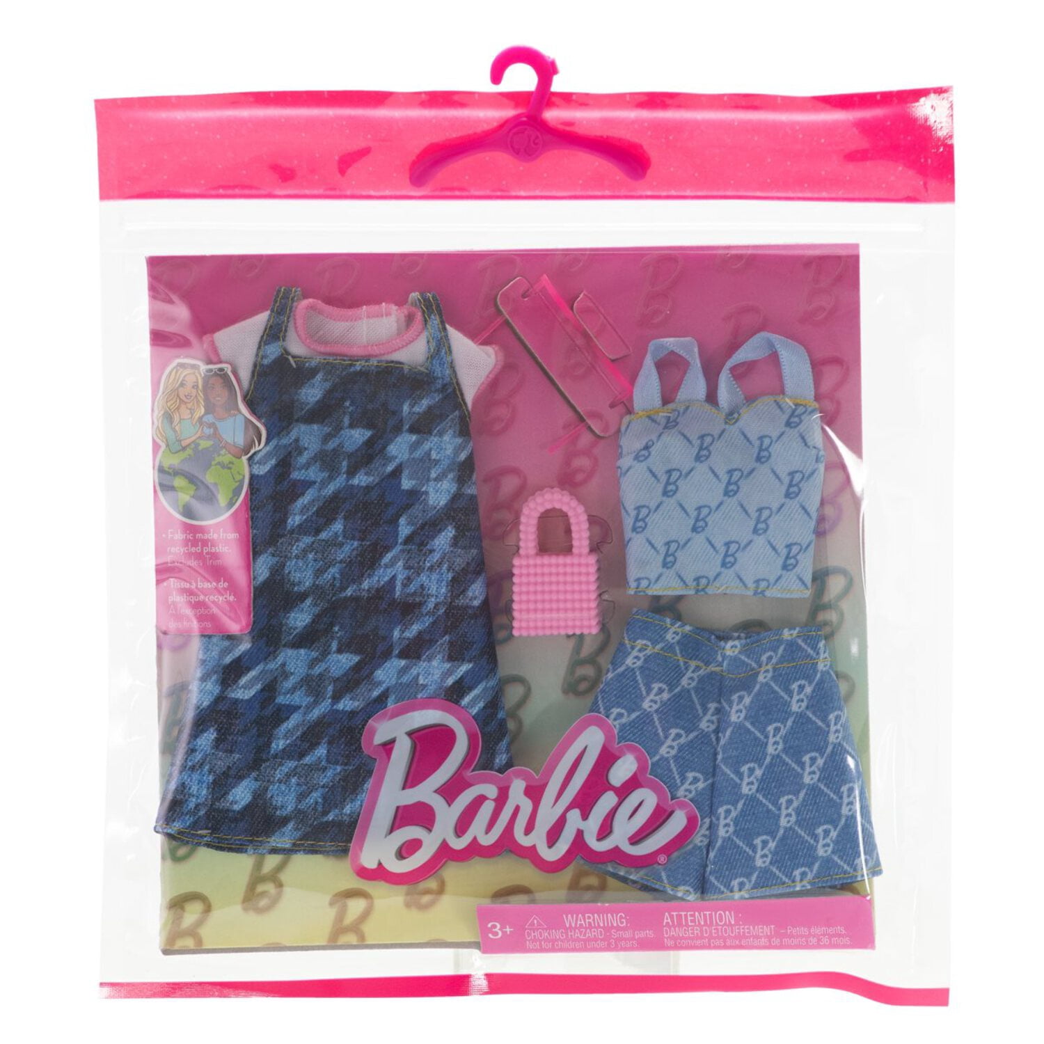 Barbie Advent Calendar with Doll & 24 Surprise Accessories Including Unicorn & 3 Pets, Transform Pink-Haired Fashion Doll into Mermaid, Fairy & More