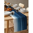 thumbnail image 6 of Gradient Dark Blue White Ocean Waves Table Runner-36 Inch Long Abstract Water Ripple Table Runners Linen Burlap Tablerunner for Kitchen Dining Room Holiday Party, 6 of 9