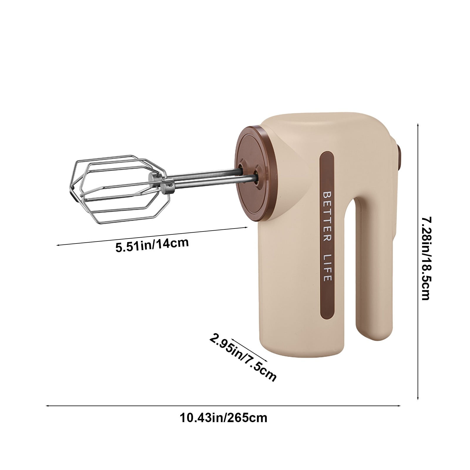 Gnmfd Multi Functional Baking Cream Whisk, Electric Hand Mixer, Even Mixing High Efficiency, Easy Clean, Versatile For Whipped Cream, Desserts, Baking Recipes Home Party Use