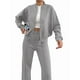 thumbnail image 2 of Conjuntos de Salón para Mujer, Conjunto Deportivo de 2 Piezas, Sudadera, Pantalón Deportivo de Pierna , Conjunto Deportivo A Juego Gris L, 2 of 8