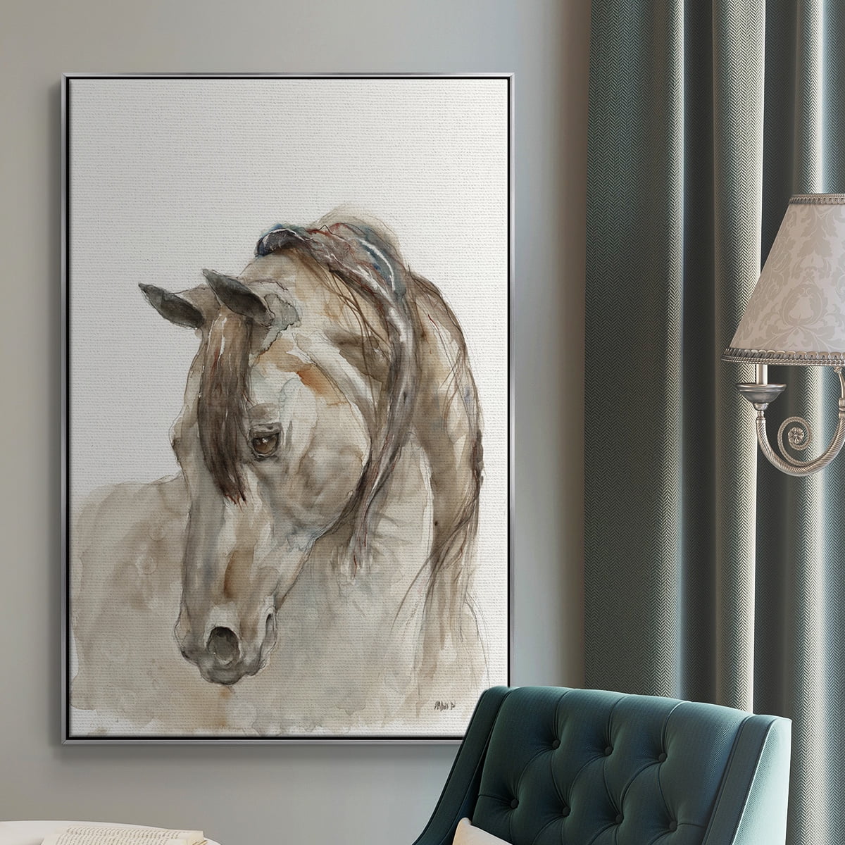 Dream with Me Framed Premium Gallery Wrapped Canvas - Ready to Hang - 17 x 25 - Silver Floating Frame