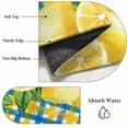 thumbnail image 6 of Yellow Lemon Area Rugs 6'x9', Washable Small Throw Rugs for Kitchen Dining room, Summer Botanical Blue Yellow Buffalo Plaid Indoor Outdoor Rug Non-Slip Low Pile Carpet Runner Reversible Floor Mats, 6 of 8