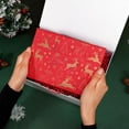 thumbnail image 2 of 20 x20 Christmas Tissue Paper 80 sheets for Gift Bags - Gold Tissue Paper for Xmas Presents & Winter Celebrations, 2 of 4