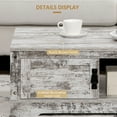thumbnail image 5 of Homiyad Rustic Coffee Table with Storage, Vintage Coffee Table for Living Room Furniture, Cocktail Table with Cabinet, Open Storage Compartments, 5 of 8