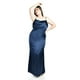 thumbnail image 5 of Vestido de escote drapeado Roman Fashion /Tallas Extras, 2005 (Azul marino) azul marino 36, 5 of 6