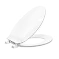 thumbnail image 5 of Power Clean Elongated White Plastic Toilet Seat, 5 of 5