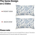 thumbnail image 4 of Chinoiserie Blue White Floral Lumbar Pillow Covers 12X20 Inch French Country Vintage Flowers Bird Pillow Cases Set of 2 Seasonal Cotton Linen Throw Pillows Farmhouse Home Decor for Sofa Couch, 4 of 6