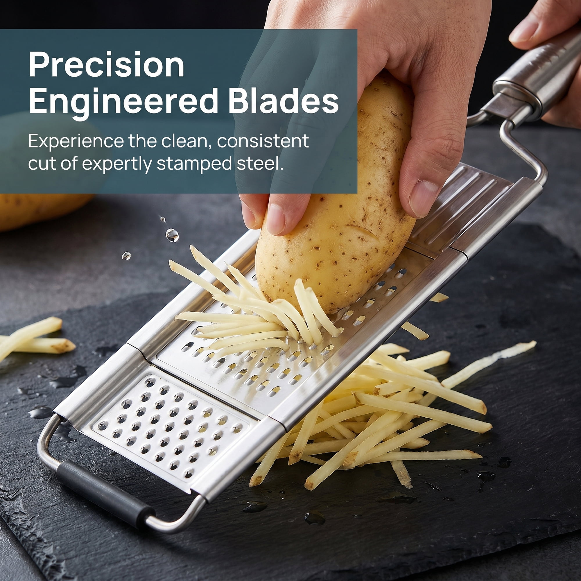 Unique Bargains 3-in-1 Kitchen Cutter for Slicing, Dicing & Shredding 7 in 1 3.3"x14"