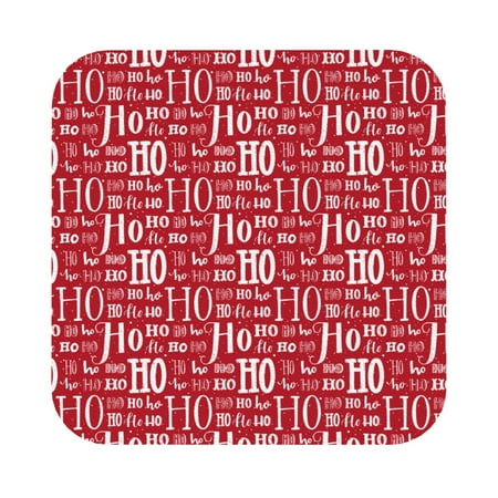 

Coaee Hohoho5 Print Leather Coasters Set of 6 Non-Slip Washable Cup Coasters for Home Office Bar Square
