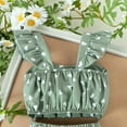 thumbnail image 5 of Zwiiyzr 2025 Toddler Baby Girl Skirt Set Ruffle Sleeveless Tank Tops And Mini A-Line Skirt 2Pcs Summer Outfits Green, 5 of 6