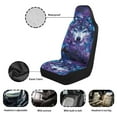 thumbnail image 6 of Yuyamidu 2 PCS Wolf Car Seats Covers Galaxy Vehicle Seat Protective Covers Fit Most Cars, SUV, Sedan, Van Washable Cushion Trim Covers, 6 of 7