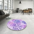 thumbnail image 4 of Ahgly Company Machine Washable Indoor Rectangle Transitional Purple Area Rugs, 7' x 10', 4 of 7