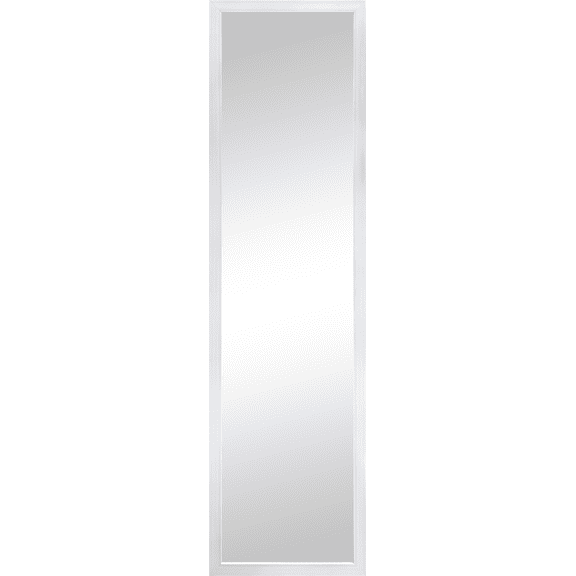 Mainstays 13.5 in x 49.5 in White Modern Door Mirror for Bedroom and Living Room