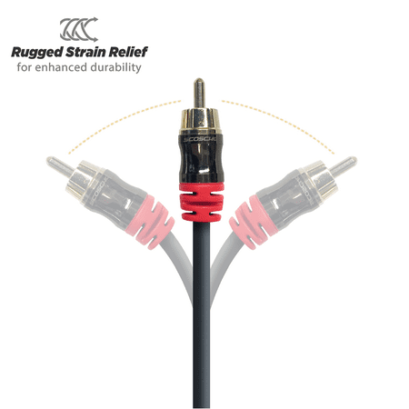 Scosche - AUX Connect Premium AUX to RCA Audio Cable - Black