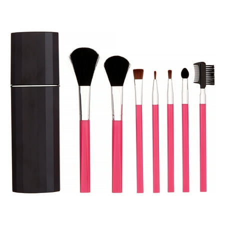Ultimate Makeup Brush Set with Travel Case, Pink, 8 Pieces ($9