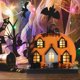 thumbnail image 3 of Casa De Calabaza De Halloween Led Decoración Creciente Casa De Calabaza Iluminada De Madera Estatua Casa De Calabaza Decorativa Artesanía Luminosa Para Gabinete De Escritorio De Halloween Serendint HA014231-00, 3 of 6