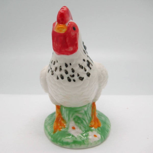 delft blue ceramic chicken egg cup holder standing