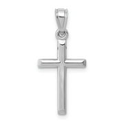 14k White Gold Petite Cross Pendant Charm- No Chain, white gold cross charm for women
