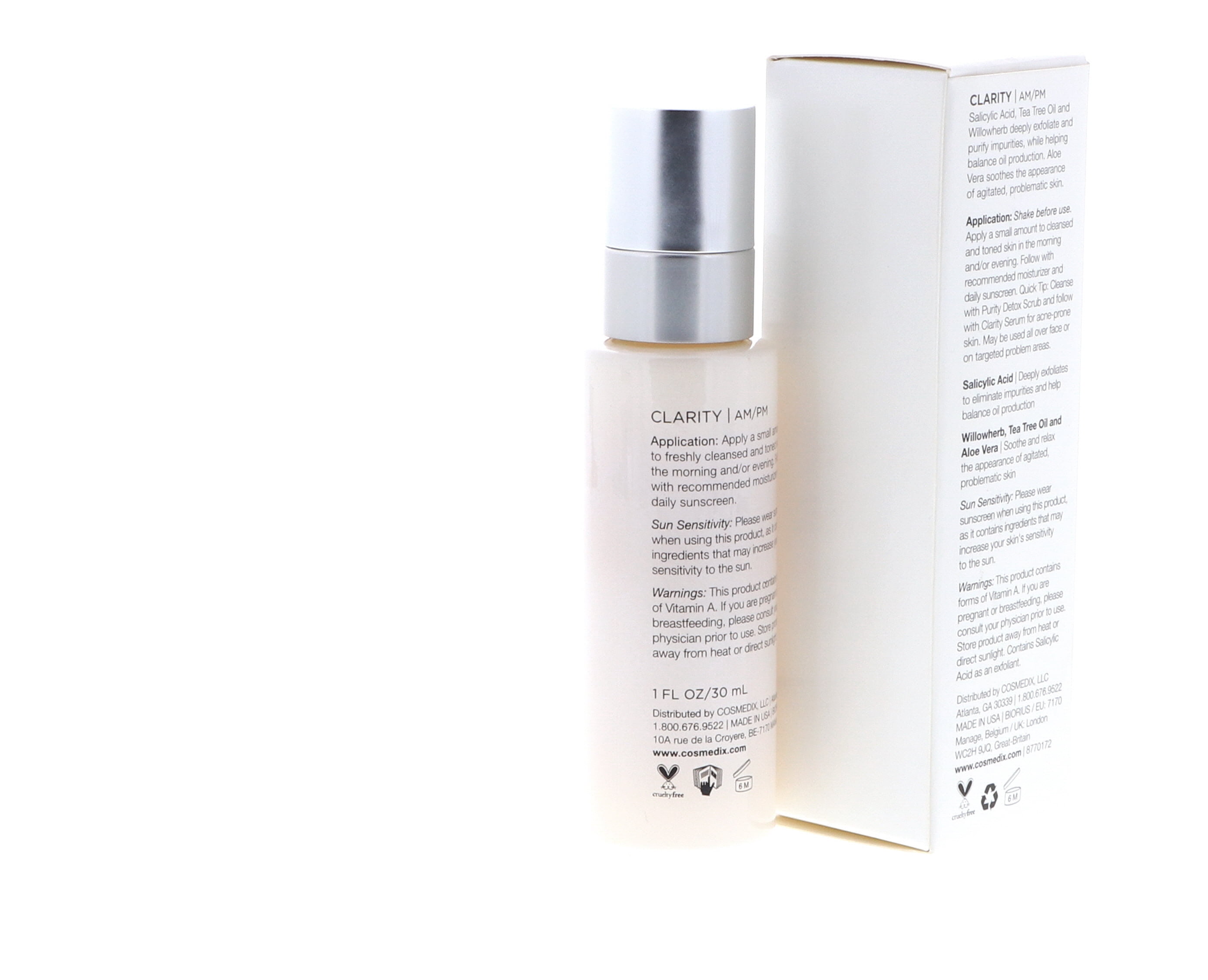 Clarity Skin-Clarifying Serum by CosMedix for Unisex - 1 oz Serum