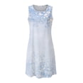 thumbnail image 4 of asdoklhq Womens Plus Size Clearance Dresses,Women Casual Floral Printing O-Neck Sleeveless Dress Solid Coat Two-Piece Set, 4 of 6