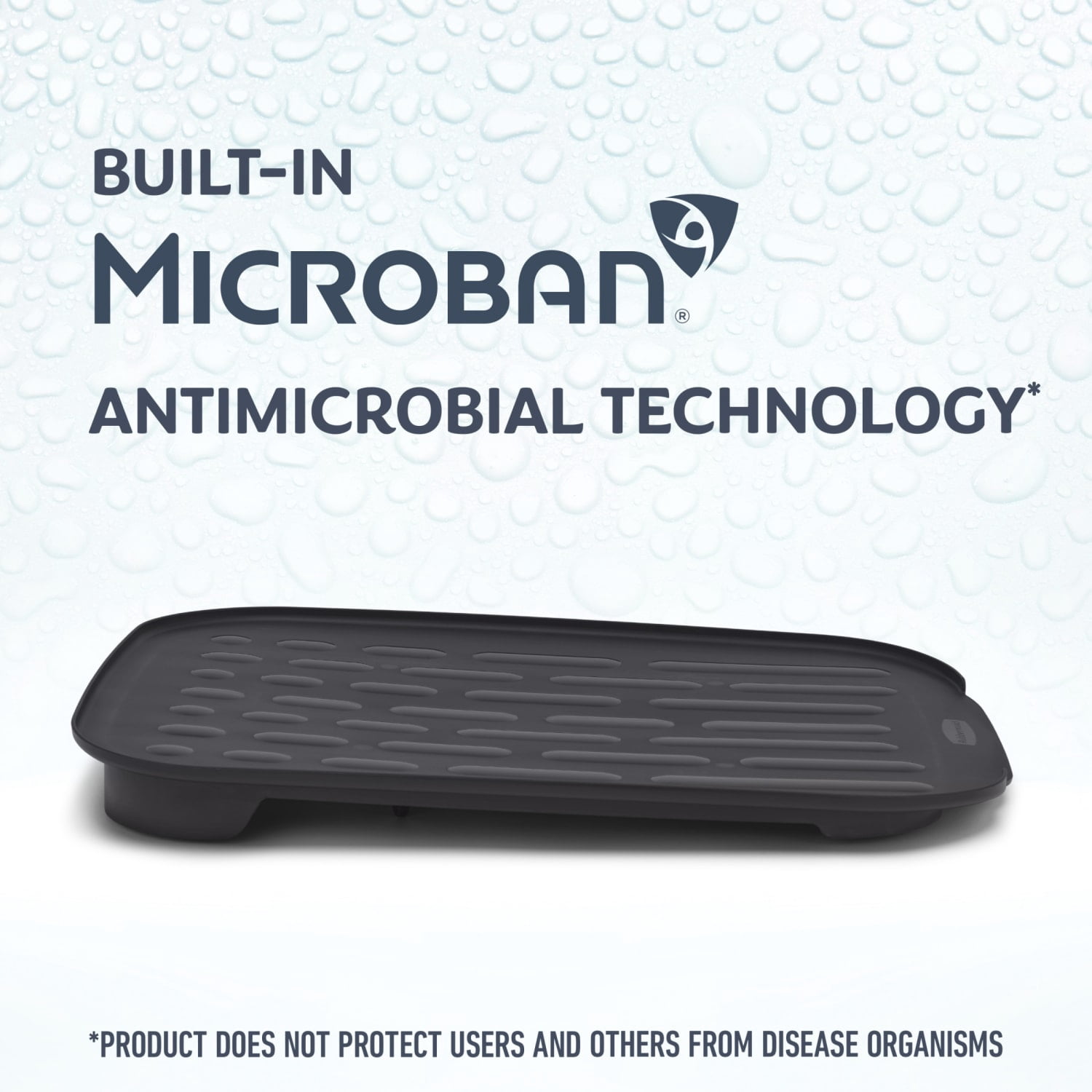 Rubbermaid Antimicrobial Dish Drain Board, Drying Mat, Large, Oyster