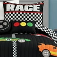 thumbnail image 4 of Lush D?cor Racing Cars Reversible Oversized Quilt White 5Pc Set Full/Queen, 4 of 11