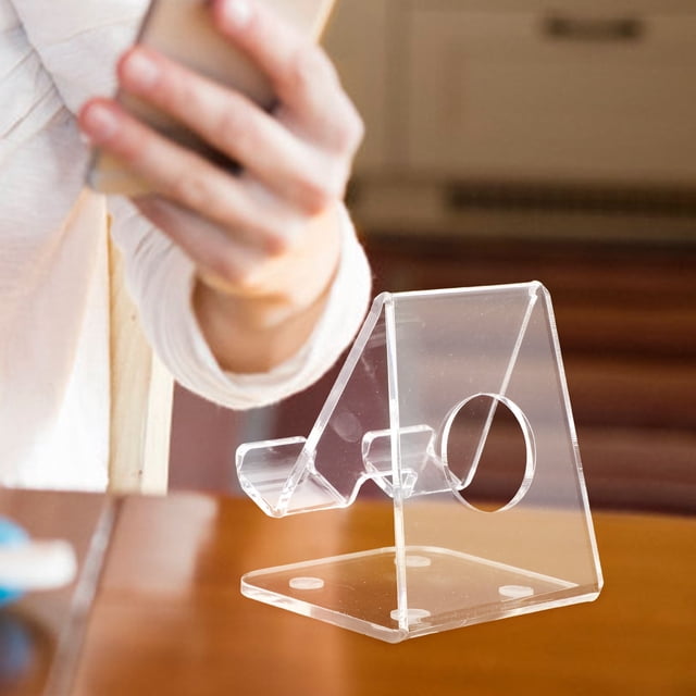 Hytrove Soporte Transparente Para Teléfono Acrílico Con Resistente Para Exhibición Y Almacenamiento