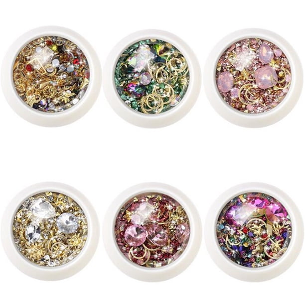 Beads Art 3D Art Tamaño Rhinestones Glitter Nail Metal Cristales Mix Nail Nail