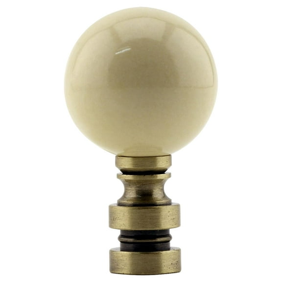 Home Concept Ceramic 1" Finials, Bronze/Off-white