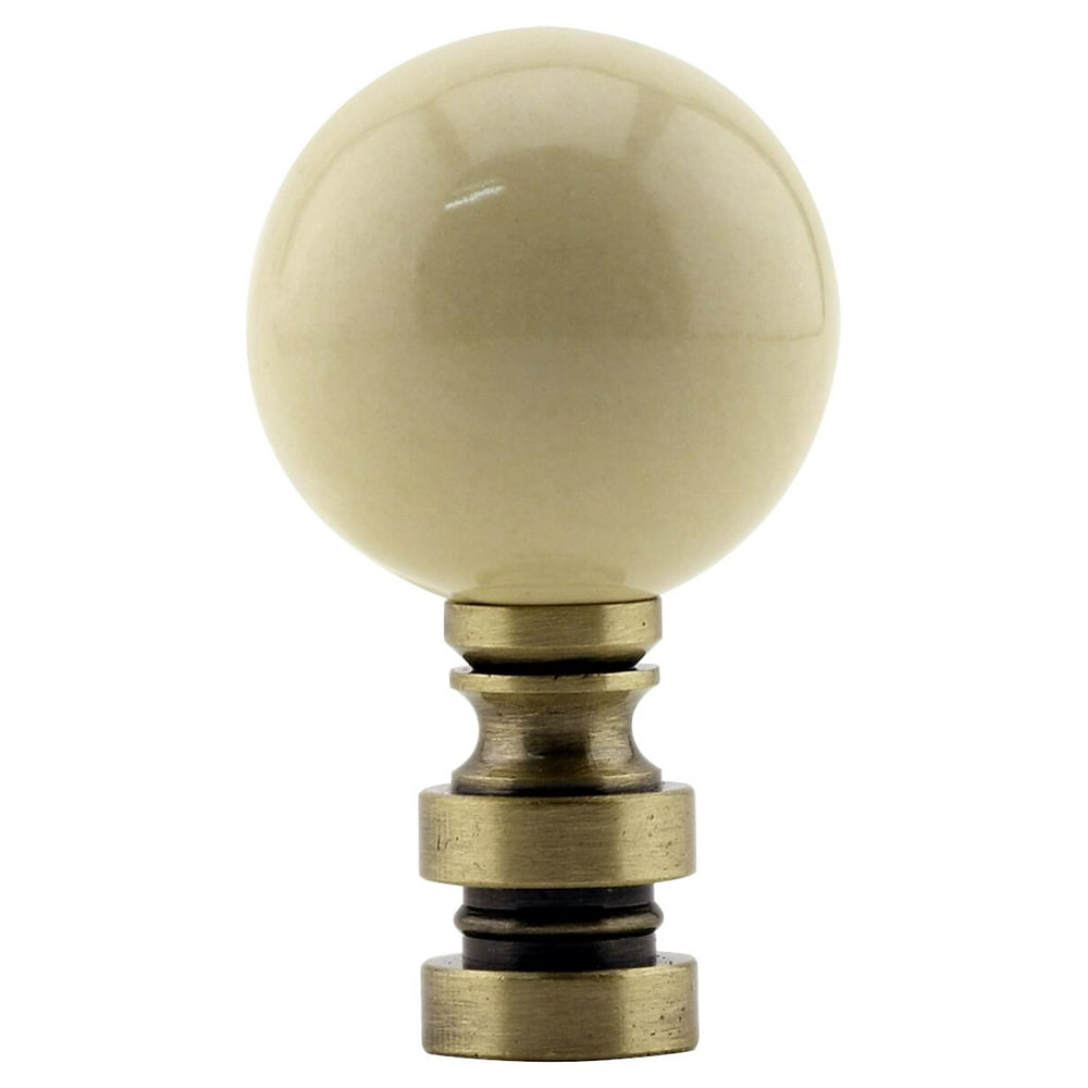 Home Concept Ceramic 1" Finials, Bronze/Offwhite