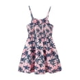 thumbnail image 4 of Atogsazn Childrens Girls Summer Dress Casual Flowy Spaghetti Strap Sleeveless Tiered Sundress A-Line Dresses Black 15-16 Years Fashion, 4 of 6