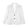 thumbnail image 3 of YONGHS Kids Boys Gentleman Blazer Lapel Long Sleeve Jacket Banquet Wedding Suit Outerwear White 12, 3 of 5