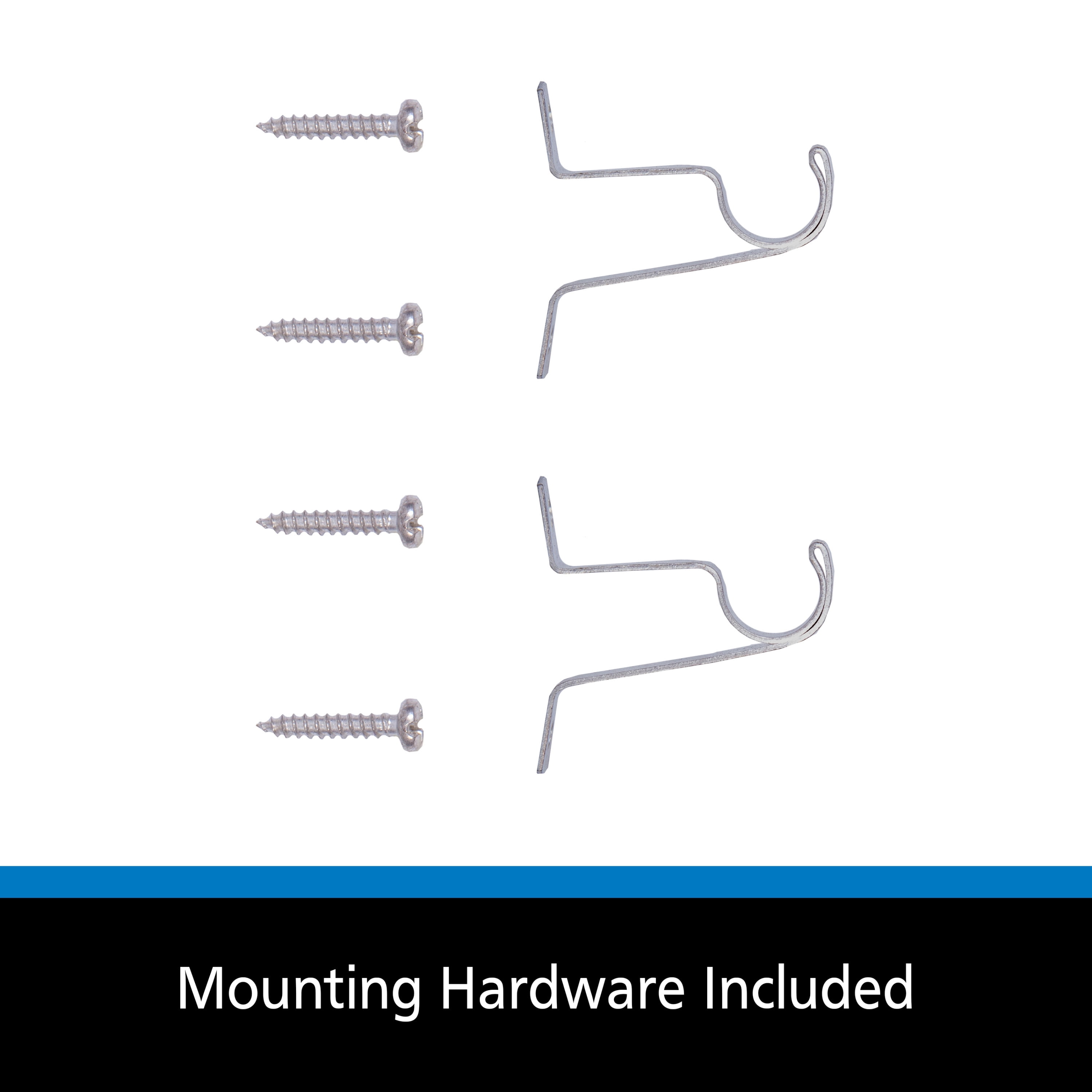 Mainstays 7/16" Petite Café Metal Curtain Mounting Brackets, Set of 2, Nickel